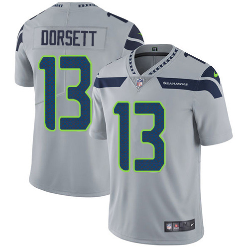 Seattle Seahawks #13 Phillip Dorsett Grey Alternate Men's Stitched Vapor Untouchable Limited Jersey Men's