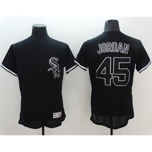 Chicago White Sox #45 Michael Jordan Black Fashion Flexbase Authentic Collection Stitched Jersey Men's