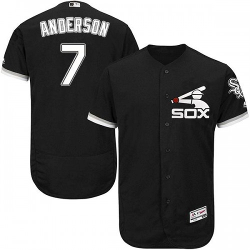 Chicago White Sox #7 Tim Anderson Black Flexbase Authentic Collection Stitched Jersey Men's