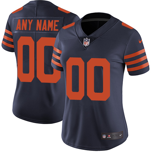 Chicago Bears Customized Navy Blue Alternate Stitched Vapor Untouchable Limited Women's Jersey