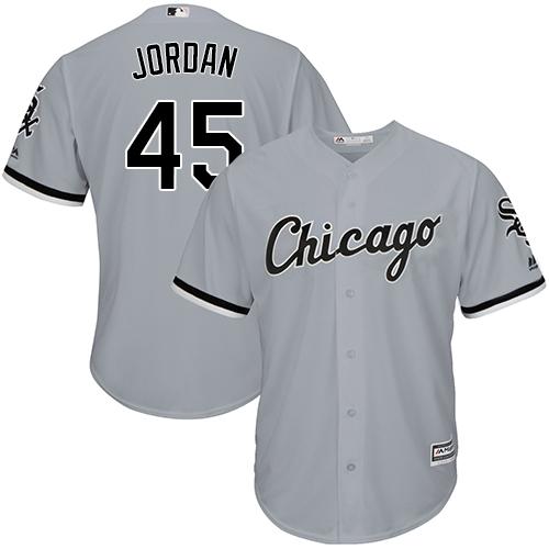 Chicago White Sox #45 Michael Jordan Grey Road Cool Base Stitched Youth Jersey Youth