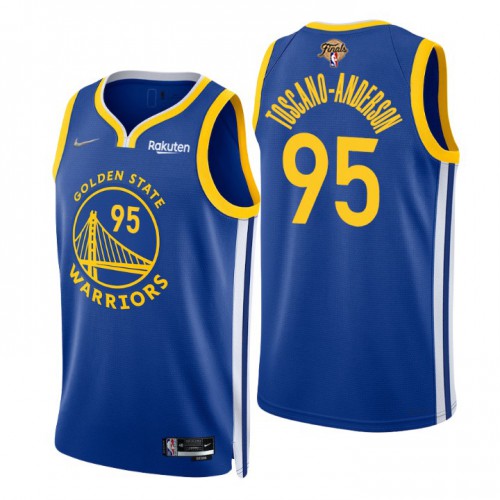 Golden State Warriors #95 Juan Toscano-Anderson Royal Womens 2022 Finals Icon Edition 75th Anniversary Diamond Swingman Jersey Womens