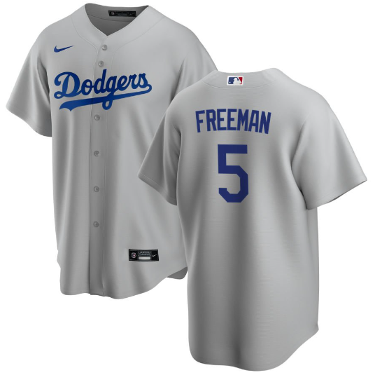 Men's Youth Women's Los Angeles Dodgers#5 Freddie Freeman Gray Jersey