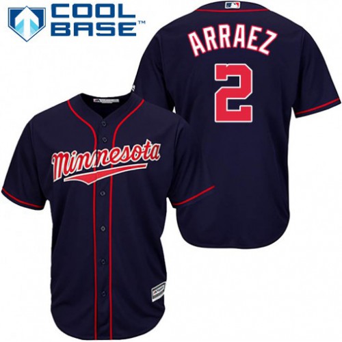 Minnesota Twins #2 Luis Arraez Navy Blue Cool Base Stitched Jersey Men's