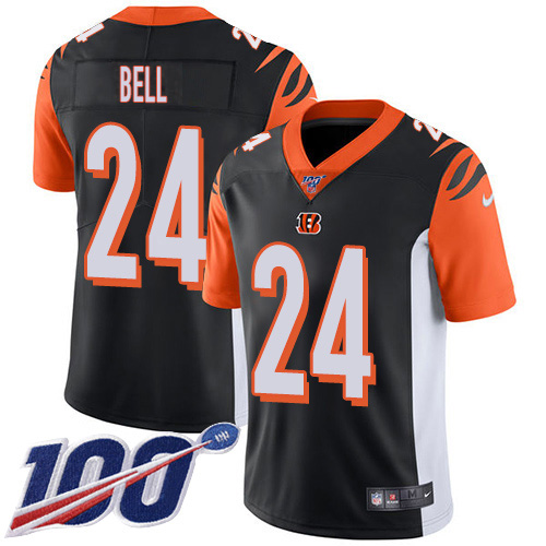 Cincinnati Bengals #24 Vonn Bell Black Team Color Youth Stitched 100th Season Vapor Untouchable Limited Jersey Youth