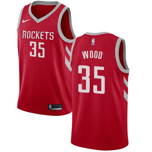 Houston Rockets #35 Christian Wood Red Swingman Icon Edition Jersey Mens