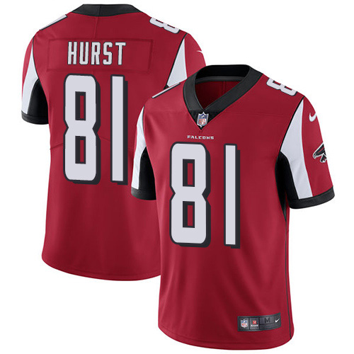Atlanta Falcons #81 Hayden Hurst Red Team Color Men's Stitched Vapor Untouchable Limited Jersey Men's