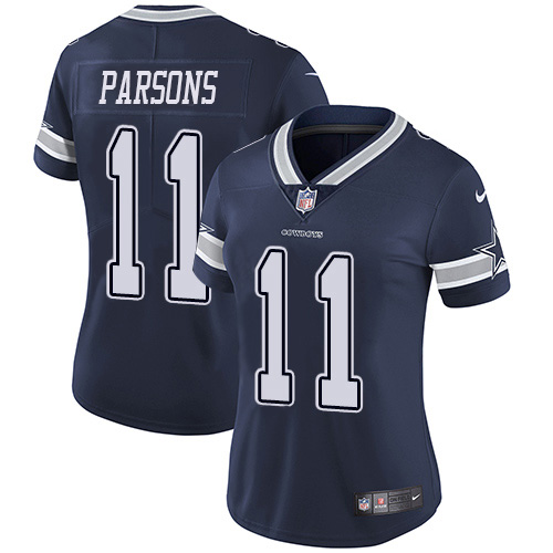 Cowboys #11 Micah Parsons Navy Blue Team Color Women's Stitched Vapor Untouchable Limited Jersey