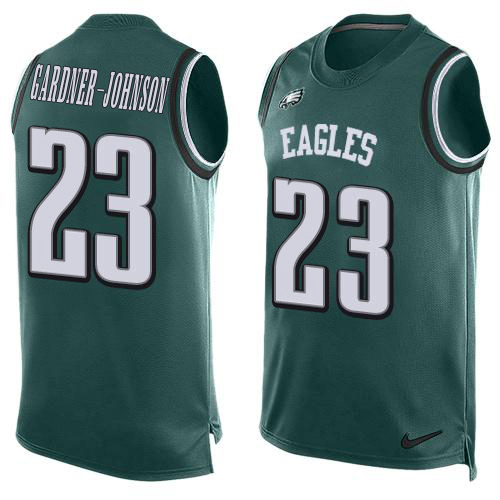 Eagles #23 C.J. Gardner-Johnson Green Team Color Men's Stitched Limited Tank Top Jersey
