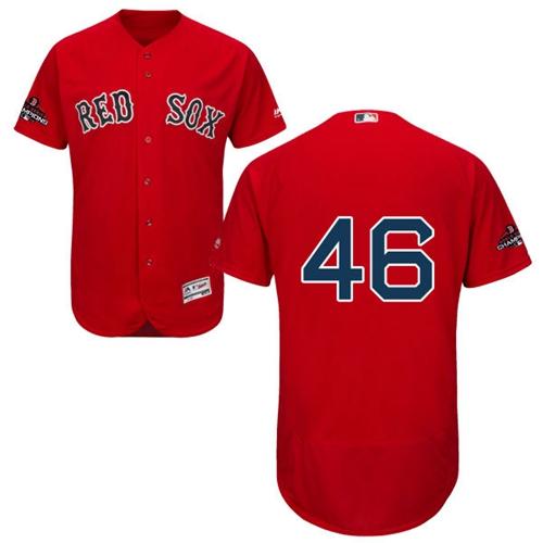 Boston Red Sox #46 Craig Kimbrel Red Flexbase Authentic Collection 2018 World Series Champions Stitched Jersey Men's