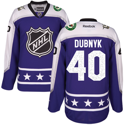 Minnesota Wild #40 Devan Dubnyk Purple 2017 All-Star Central Division Stitched Jersey Men's