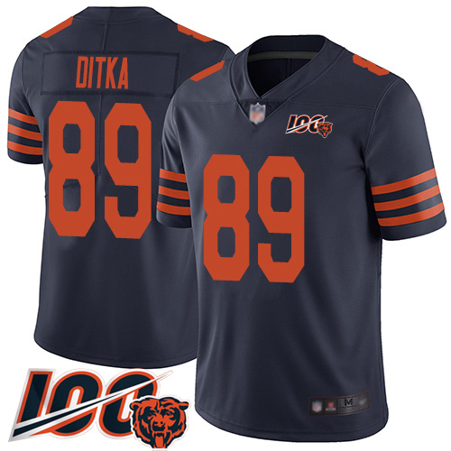 Bears #89 Mike Ditka Navy Blue Alternate Youth Stitched 100th Season Vapor Limited Jersey