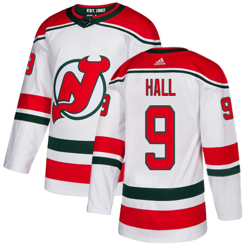 Adidas New Jersey Devils #9 Taylor Hall White Alternate Authentic Stitched Jersey Men's