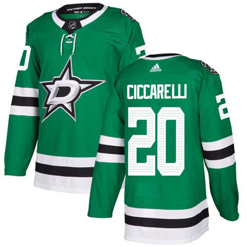 Adidas Dallas Stars #20 Dino Ciccarelli Green Home Authentic Stitched Jersey Men's