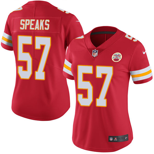 Kansas City Chiefs #57 Breeland Speaks Red Team Color Women's Stitched Vapor Untouchable Limited Jersey Womens