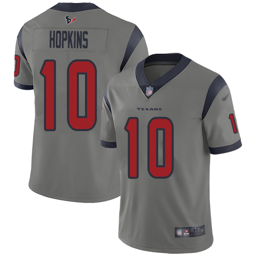 Houston Texans #10 DeAndre Hopkins Gray Men's Stitched Limited Inverted Legend Jersey Men's