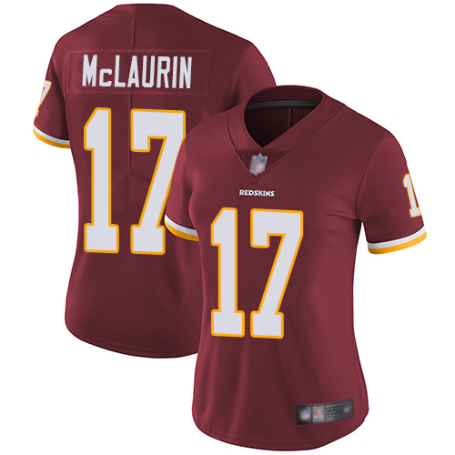 Commanders #17 Terry McLaurin Burgundy Red Team Color Women's Stitched Vapor Untouchable Limited Jersey