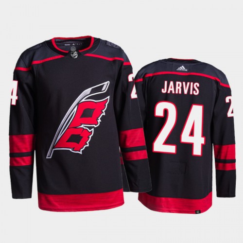 Adidas Carolina Hurricanes #24 Seth Jarvis Men's 2021-22 Alternate Authentic Jersey - Black Men's