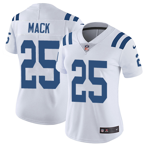 Indianapolis Colts #25 Marlon Mack White Women's Stitched Vapor Untouchable Limited Jersey Womens