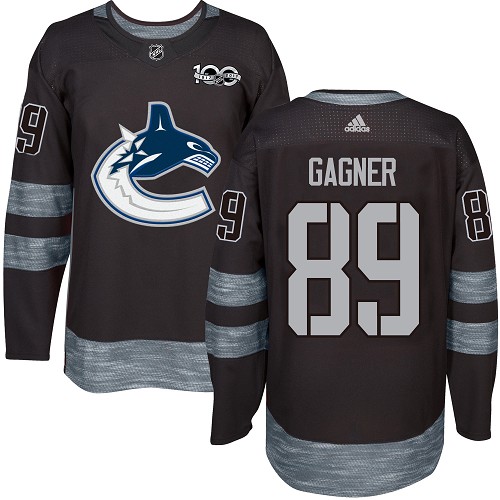 Adidas Vancouver Canucks #89 Sam Gagner Black 1917-2017 100th Anniversary Stitched Jersey Men's