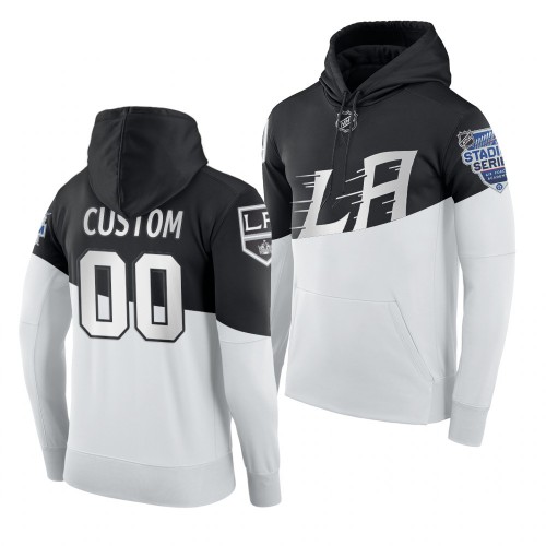 Adidas Los Angeles Kings Custom Men's 2020 Stadium Series White Black Hoodie
