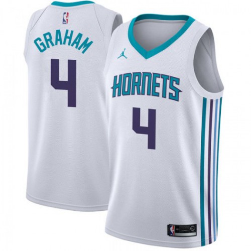 Charlotte Hornets #4 Devonte Graham White Youth Jordan Swingman Association Edition Jersey Youth