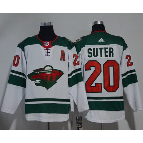 Adidas Minnesota Wild #20 Ryan Suter White Road Authentic Stitched Jersey Men's