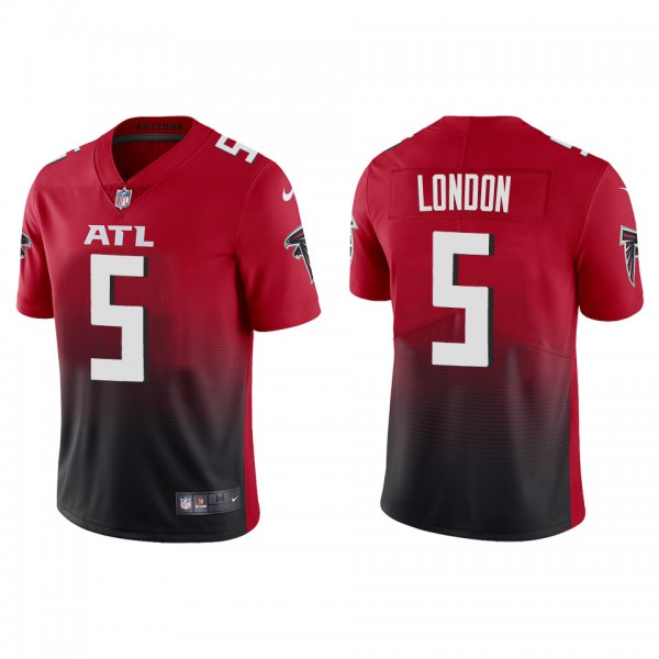 Youth Atlanta Falcons #5 Drake London Red Vapor Untouchable Limited Stitched Jersey