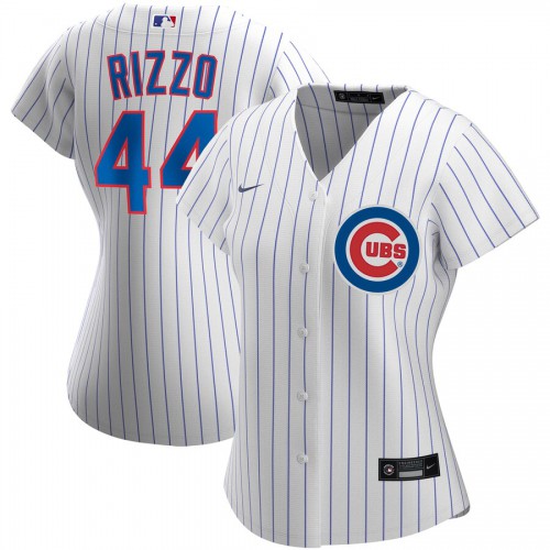 Chicago Chicago Cubs #44 Anthony Rizzo Women's Home 2020 Player Jersey White Womens