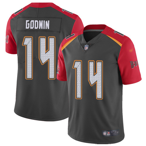 Buccaneers #14 Chris Godwin Gray Men's Stitched Limited Inverted Legend Jersey