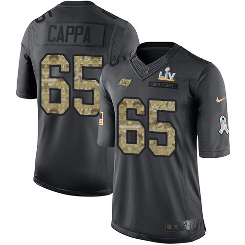 Tampa Bay Buccaneers #65 Alex Cappa Black Youth Super Bowl LV Bound Stitched Limited 2016 Salute to Service Jersey Youth