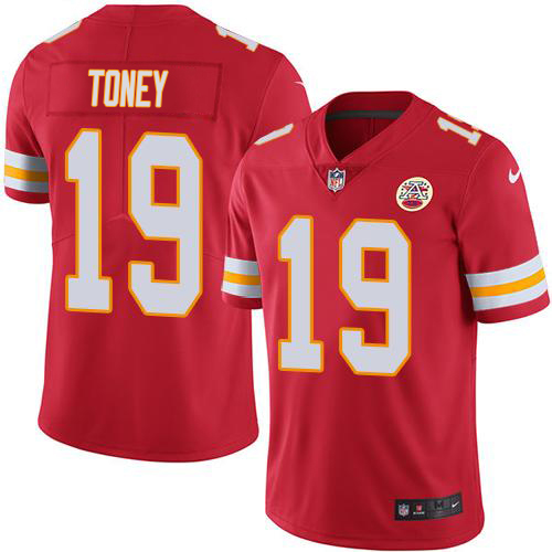 Chiefs #19 Kadarius Toney Red Team Color Youth Stitched Vapor Untouchable Limited Jersey