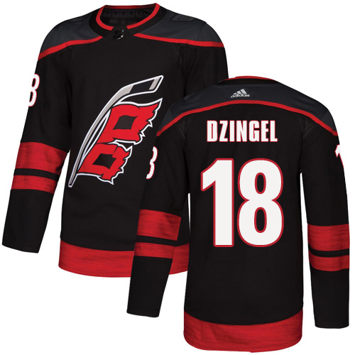 Adidas Carolina Hurricanes #18 Ryan Dzingel Black Alternate Authentic Stitched Jersey Men's