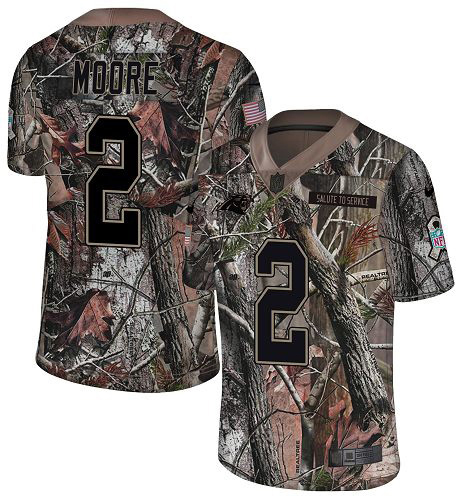 Panthers #2 DJ Moore Camo Men's Stitched Limited Rush Realtree Jersey