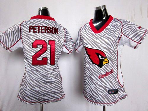 Cardinals #21 Patrick Peterson Zebra Women's Stitched Elite Jersey