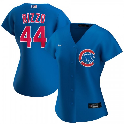 Chicago Chicago Cubs #44 Anthony Rizzo Women's Alternate 2020 Player Jersey Royal Womens
