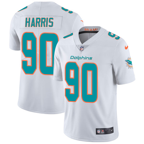 Miami Dolphins #90 Charles Harris White Men's Stitched Vapor Untouchable Limited Jersey Men's