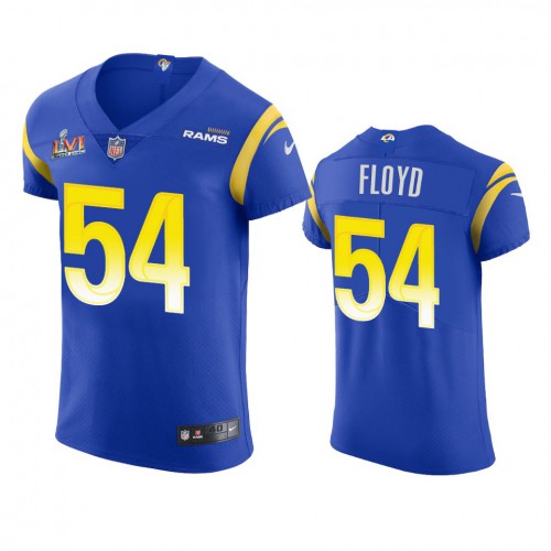 Los Angeles Los Angeles Rams #54 Leonard Floyd Men's Super Bowl LVI Patch Vapor Elite Player Jersey - Royal Men's