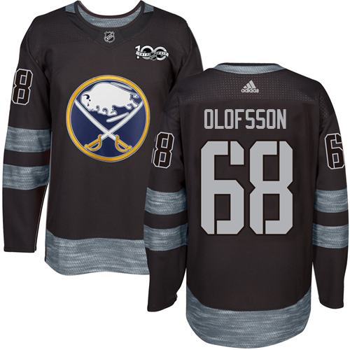 Adidas Buffalo Sabres #68 Victor Olofsson Black 1917-2017 100th Anniversary Stitched Jersey Men's