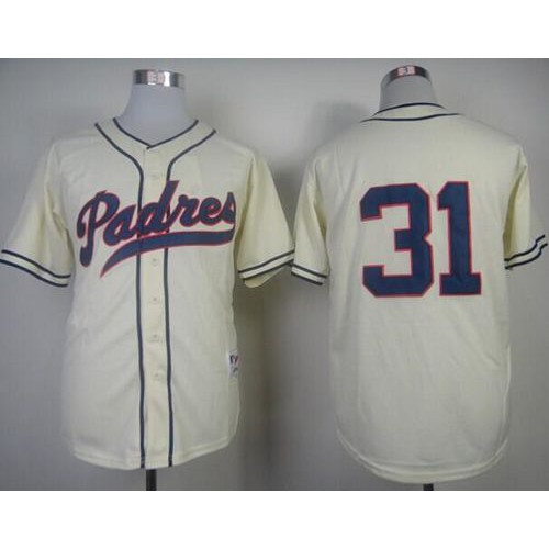 San Diego Padres #31 Dave Winfield Cream 1948 Turn Back The Clock Stitched Jersey Men's
