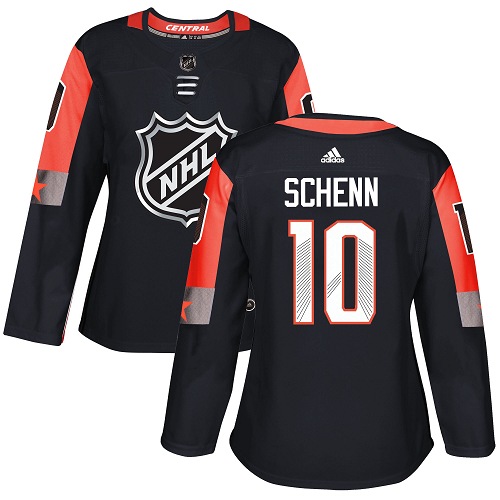 Adidas St. Louis Blues #10 Brayden Schenn Black 2018 All-Star Central Division Authentic Women's Stitched Jersey Womens