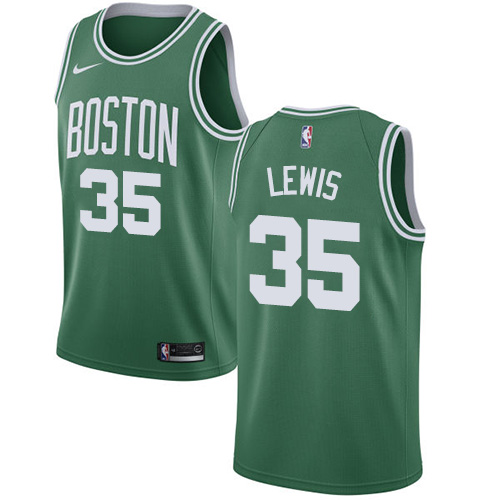 Boston Celtics #35 Reggie Lewis Green Swingman Icon Edition Jersey Mens