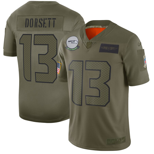 Seattle Seahawks #13 Phillip Dorsett Camo Men's Stitched Limited 2019 Salute To Service Jersey Men's