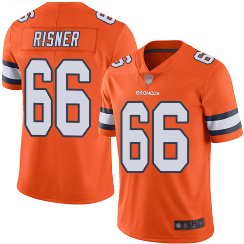 Denver Broncos #66 Dalton Risner Orange Men's Stitched Limited Rush Jersey Men's