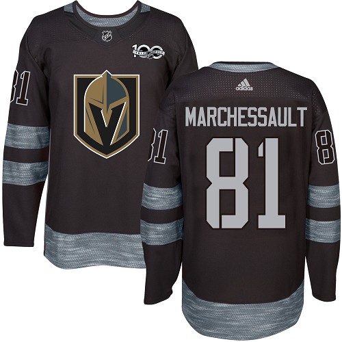 Adidas Golden Vegas Golden Knights #81 Jonathan Marchessault Black 1917-2017 100th Anniversary Stitched Jersey Men's