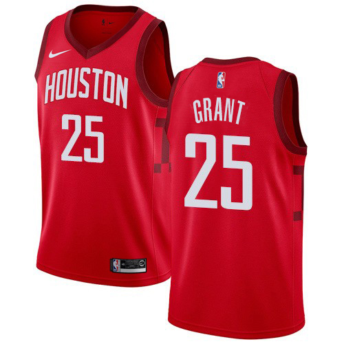 Houston Rockets #25 Jerian Grant Red Womens Swingman Earned Edition Jersey Womens