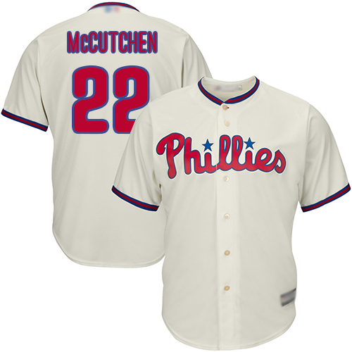 Philadelphia Phillies #22 Andrew McCutchen Cream New Cool Base Stitched Jersey Men's