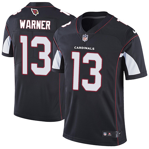 Arizona Cardinals #13 Kurt Warner Black Alternate Men's Stitched Vapor Untouchable Limited Jersey Men's