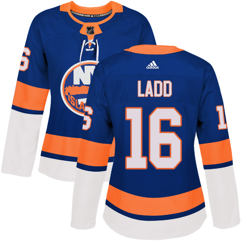 Adidas New York Islanders #16 Andrew Ladd Royal Blue Home Authentic Women's Stitched Jersey Womens