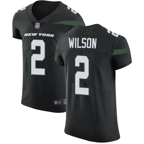 Jets #2 Zach Wilson Black Alternate Men's Stitched New Elite Jersey